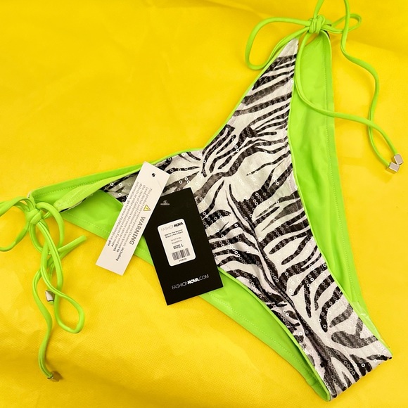 *NWT* Zebra Neon Lime BIKINI - Picture 15 of 16